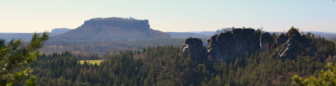 Blick zum Lilienstein in der Sächsischen Schweiz